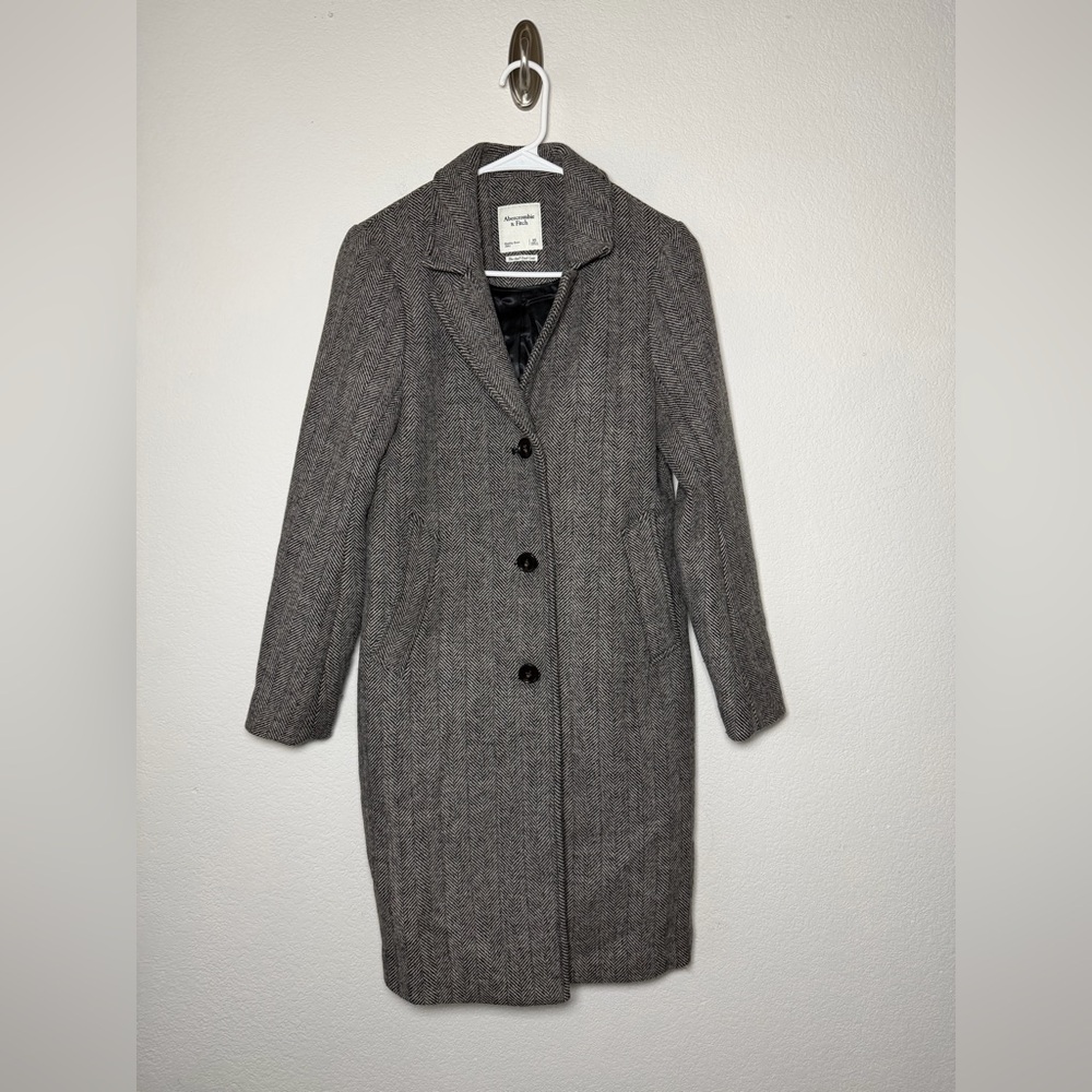 Abercrombie & Fitch Wool Blend Dad Coat Size XS